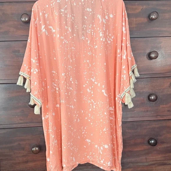 Skemo Coral Tunic with Colorful Embellishments and Tassels - Picture 6 of 8